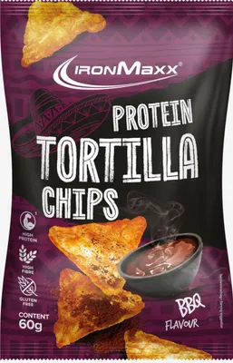 Produktbild von IronMaxx Protein Tortilla Chips- 60g Barbecue