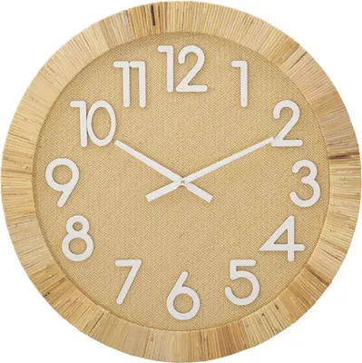 Produktbild von Mauro Ferretti Boho Plus Wanduhr Ø 60x4,5 cm naturweiß