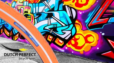 Produktbild von Dutch Perfect | Buitenband | 28 x 1.40" - anti-lek - orange mit reflectie
