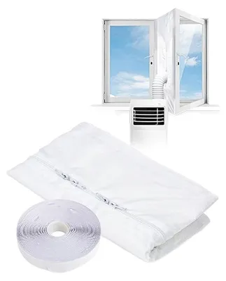 Produktbild von 400 cm Fensterabdichtung für mobile Klimageräte, weiß, ohne Bohren für Fenster & Dachfenster