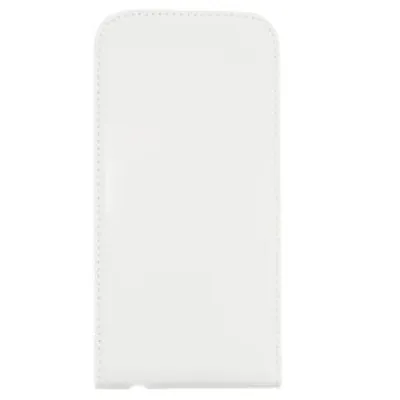 Produktbild von Slim Leder Flip Handyhülle für Galaxy S6 Edge weiß 4250710563708