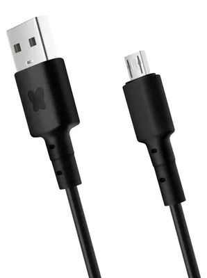 Image de Câble de données et de charge Bonbon USB/micro USB, 1 mètre, noir