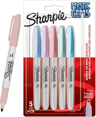 Produktbild von Sharpie - Filise -Tip Pen dh mystische Edelsteine ​​f 5st assorti | Blasen Sie ein 5 -Stück