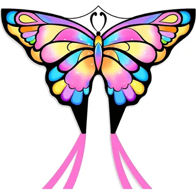 Produktbild von Drachen Schmetterling Rosa 62 x 99,8 cm für Kinder und Erwachsene, einfach zu fliegen