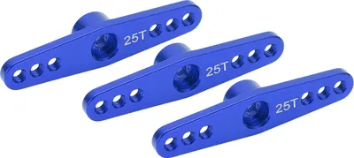 Image de 3Pcs 25T Aluminum Alloy RC Servo Arm Horn Long Type for 1/10 Remote Control Car Upgrade PartBlue