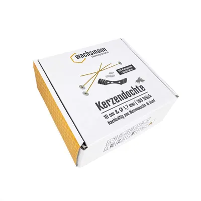 Hanf-Docht in Spenderbox, 62 m, Ø 1 mm, mit Bienenwachs