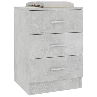 Produktbild von Möbel Nachttisch Elegantes Design - Beistelltisch - Nachtschrank - Betongrau 38x35x56 cm Holzwerkstoff Top3047538
