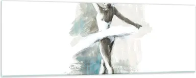 Produktbild von Bilder auf glas - Einteilig - Ballerina Tanz Frau - 90x30cm - Glasbilder - Wandbilder - Bilder - zum Aufhängen bereit - Wanddekoration aus Glas - Glas Bilder - Wandbild auf Glas - GAB90x30-4953