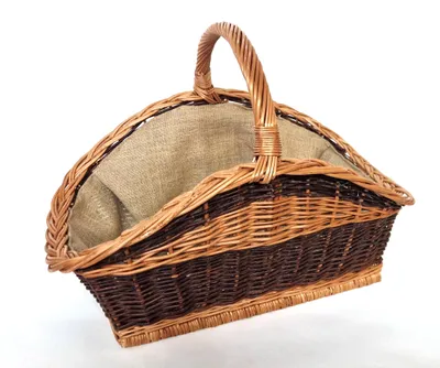 Produktbild von Kaminkorb Holzkorb Kaminholzkorb aus Weide mit Jute (Art. 90280 - DK)