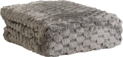 Produktbild von Wohndecke - Silbergrau - Polyester - 150 x 200 cm - Bubbleoptik
