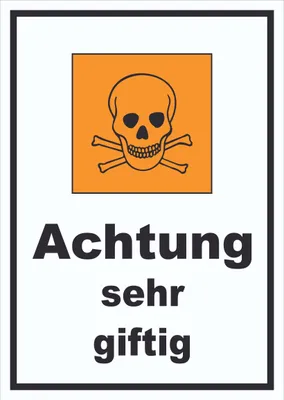 Produktbild von Schild Gefahrensymbol sehr giftig Totenkopf A4 (210x297mm)