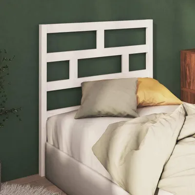 Imagen del producto de Cabecero Living, color blanco, 96 x 4 x 100 cm, madera maciza de pino