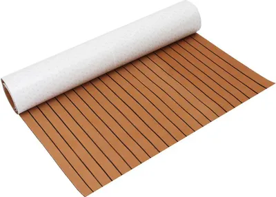 Immagine prodotto di Tappetino per ponte barca in schiuma EVA - effetto teak - 120 x 240 cm - spessore 0,5 cm - per barche/yacht - beige