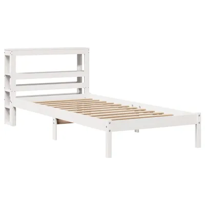 Produktbild von Massivholzbett ohne Matratze Weiß 75x190 cm Kiefernholz