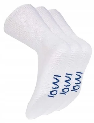 Produktbild von IOMI 3er Pack druckfreie Baumwollsocken Weiß 43-45