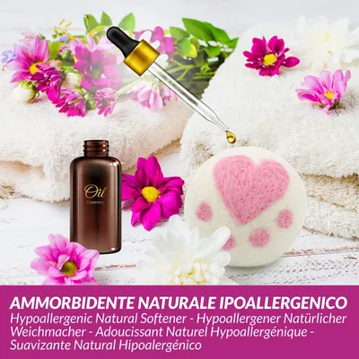 Immagine prodotto di Sfere asciugatrice in lana al 100%, confezione da 6 pezzi, per asciugatura rapida, ipoallergeniche, ideali per la biancheria