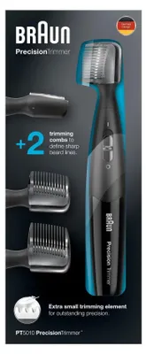 Produktbild von Braun Präzisionstrimmer PT5010mit zwei Trimmaufsätze schwarz