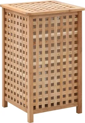 Immagine prodotto di vidaXL Cesto per la biancheria 39×39×65 cm Noce in legno massiccio