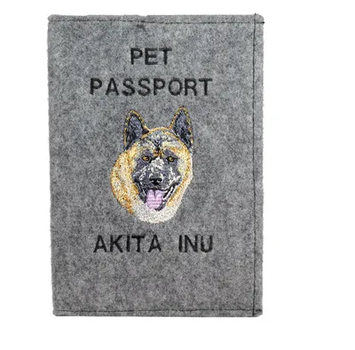 Immagine prodotto di Akita Inu - Custodia per passaporto del cane, custodia per documenti, regalo per viaggiatori del marchio Art-Dog
