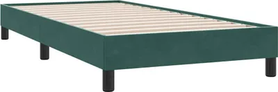 Produktbild von vidaXL Bettgestell ohne Matratze Dunkelgrün 90x220 cm Samt