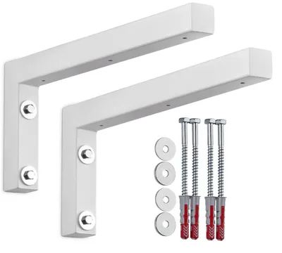 Produktbild von SOTECH Wandkonsole L-Winkel WK350 350 x 150 x 30 mm weiß (2 Stück)