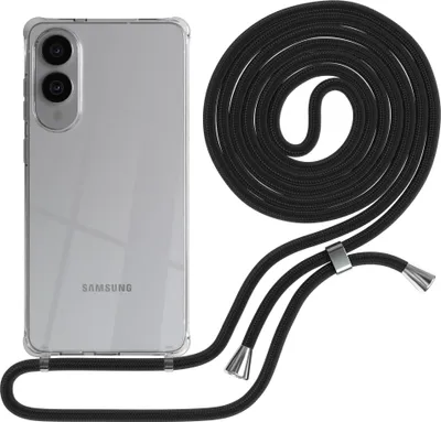 Produktbild von Samsung Galaxy S25 Edge Case Chain Set Eyelets Black Clips Silver