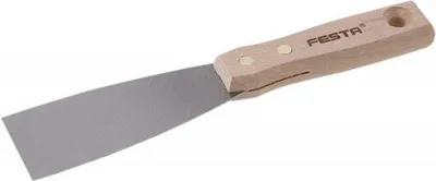 Produktbild von Malerspachtel 50 mm mit geschliffener Stahlklinge und genietetem Holzgriff
