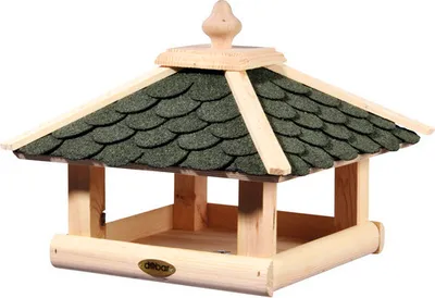 Produktbild von Vogelfutterhaus dobar ca. 38 x 38 x 28 cm grün Holz Wildvogelfütterung (ohne Ständer)
