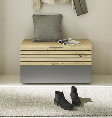 Image de Schuhbank >Melisande< in Artisan Eiche Nachbildung  - 85x45x38cm (BxHxT)