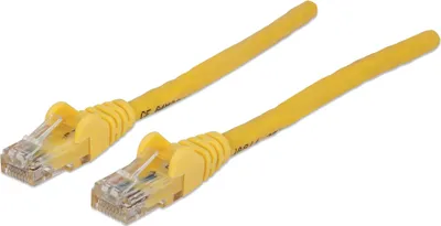 Immagine prodotto di Cavo patch INTELLINET RJ45 U/UTP Cat6 5,00m protezione leva giallo