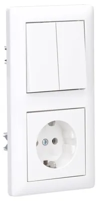 Produktbild von Gira Serie Standard 55 Steckdosen Komplett-Sets Reinweiß GLÄNZEND