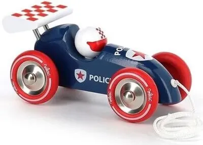 Produktbild von Vilac Polizeiauto Spielzeug - Rennwagen zum Ziehen für Kinder