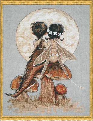 Produktbild von Nimue Kreuzstich Set "Mondlicht", Zählmuster, 56K, 21x30cm