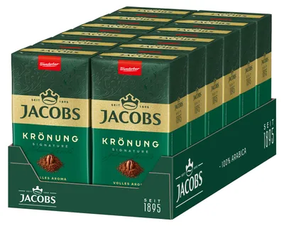 Produktbild von JACOBS Filterkaffee Krönung Röstkaffee gemahlen klassich 12 x 500 g