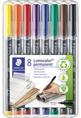 Zdjęcie produktu dla Długopis foliowy ® Lumocolor® permanentny 313 0,4 mm różne kolory nieścieralny 8 szt./opak.