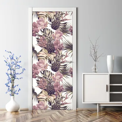 Produktbild von Dekorative Türposter Klebefolie selbstklebend Wandaufkleber  Tropisch Abstrakt 77 x 200 cm