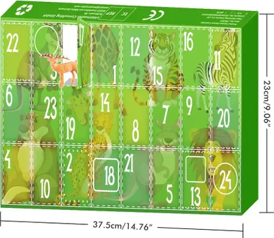 Produktbild von Weihnachts-Adventskalender, realistische Tierfiguren, Spielzeug, 24-Tage-Countdown-Figur für Kinder, Jungen und Mädchen