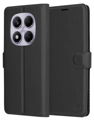 Obrázek produktu pro Kožené pouzdro Techsuit Leather Folio pro Xiaomi Redmi Note 14 Pro 4G / Poco F7 – černé