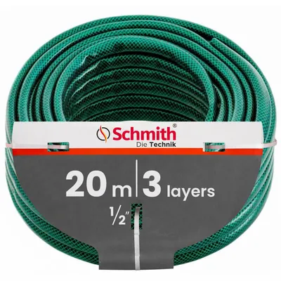 Productafbeelding van Schmith tuinslang, 20 meter, 1/2 inch, robuuste waterslang | Premium tuinslang voor tuinirrigatie, geschikt voor gazonsproeiers