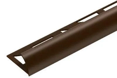 Zdjęcie produktu dla Profil do glazury PVC zewnętrzny 10mm Cezar Brązowy Ciemny RAL8028 Mat 2,50m
