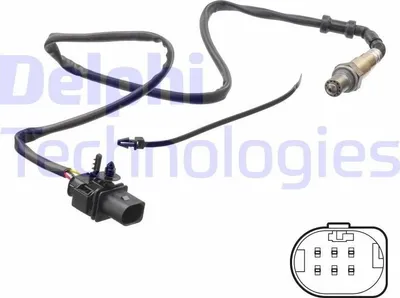 Produktbild von DELPHI Lambdasonde für VW Golf V Schrägheck (1K1) Beheizt 830mm ES21348-12B1
