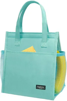 Image de Petite boîte à lunch isotherme, turquoise, pour les pique-niques et les voyages