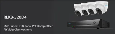 Obrázok produktu pre Reolink RLK8-520D4 kompletná sada 4 monitorovacích kamier, farba:biela