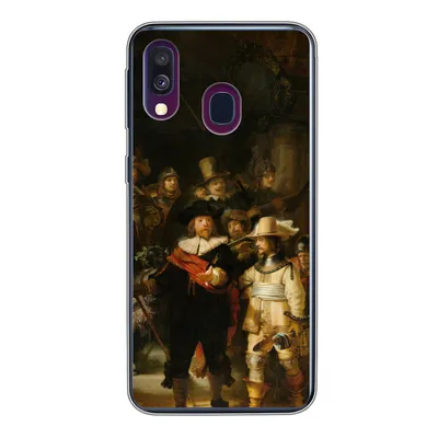 Produktbild von MuchoWow® Handyhülle Schutzhülle Hülle für Samsung Galaxy A40 Die Nachtwache - Gemälde von Rembrandt van Rijn Silikon Softcase Handy Hülle - Handy-Tasche