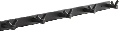 Produktbild von SOTECH Blackline CORA V Hakenleiste 450 mm mit 5 Haken schwarz pulverbeschichtet