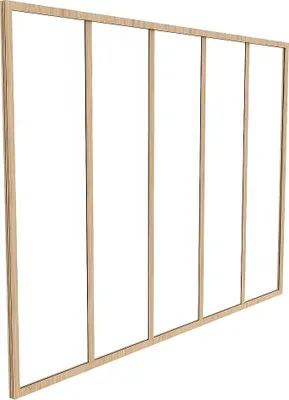 Produktbild von Pulverbeschichtete Aluminium-Glaswand - 150 x 105 cm - Natürliches Licht - BAYVIEW