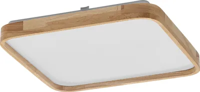 Zdjęcie produktu dla OSRAM ORBIS Alicia lampa sufitowa LED z dekorem drewna, 16W, 1000lm, 3000K, 292x292mm, przyjazna ciepła biel, możliwość ściemniania przez kliknięcie, stopień ochrony IP20, śruby montażowe i kołki w zestawie