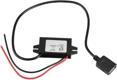 Obrázek produktu pro Adaptér do zásuvky v autě DC-DC 12 V/24 V na USB 5 V 3 A, převodní kabel pro LED displeje v autě.