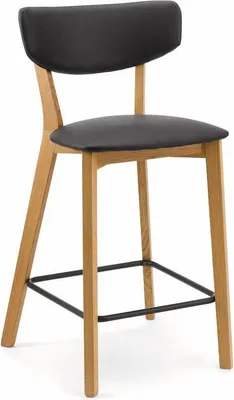 Produktbild von Design Barhocker Hocker Lea 2 Gestell Holz Kunstleder