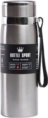 Produktbild von Famanu Thermoskan mit Sieb - Edelstahl, isoliert, 600 ml
